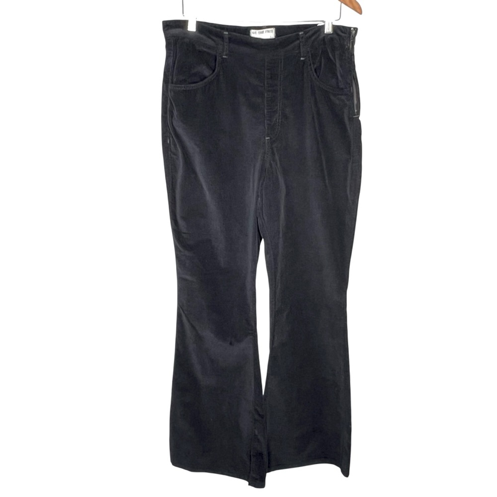 We The Free Curvy Karma Flare Boho Cord Pants XL Black NWT Corduroy Retro